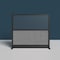 Luxor Expanse Modular Wall Room Divider System - Black Frame - 53" x 48" Starter Wall MW-5348-FWCGWB - alternate 4
